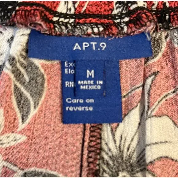 Apt 9 Hawaiian Short Pull On Elastic Waist Womens Medium - Picture 4 of 6